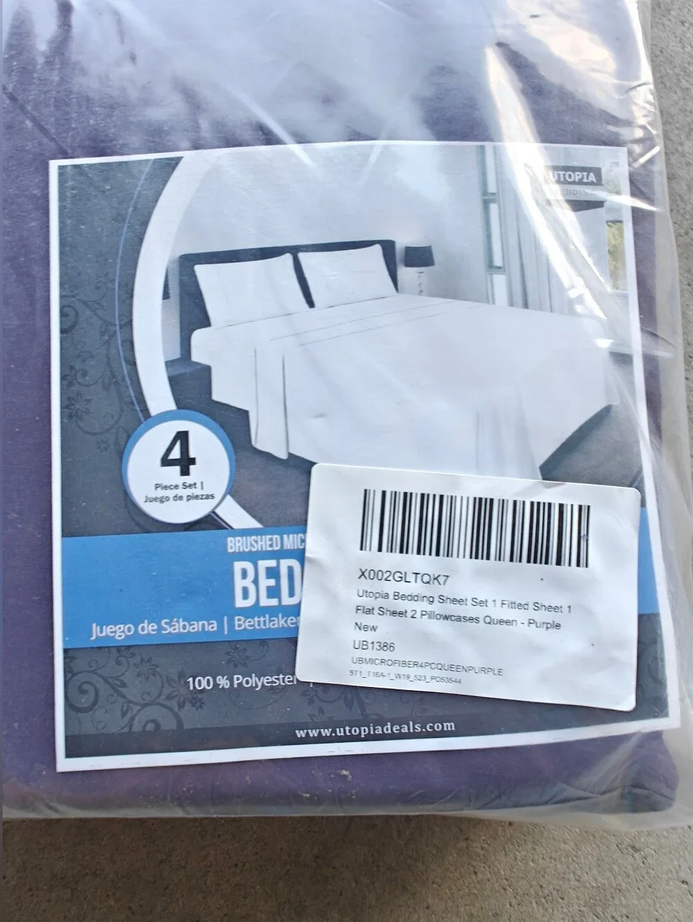 Utopia piece bedding